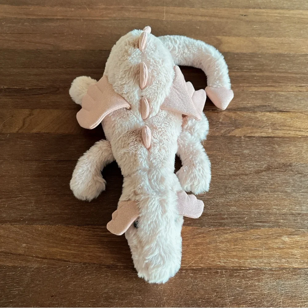 Blush Pink Plush Dragon Jellycat Style Soft Stuffed Animal Toy - Picture 4 of 7